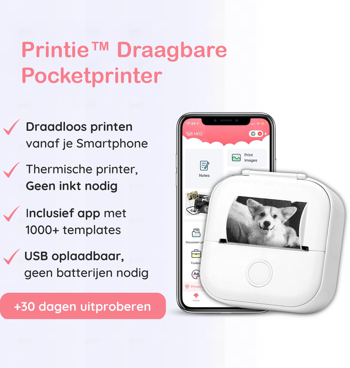 Printie® – Draagbare Pocketprinter